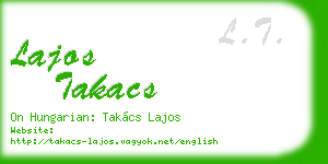 lajos takacs business card