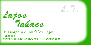 lajos takacs business card